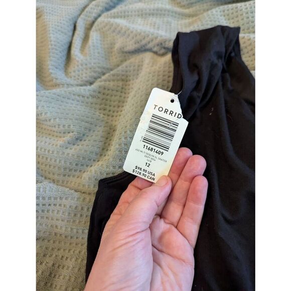 Brand New Torrid Women's 12 Black Multi Sequined Sleeveless Mini Dress A Line - Picture 3 of 6